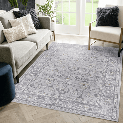 MARFI Collection 6X9 Ivory / Grey / Oriental Area Rug image 1