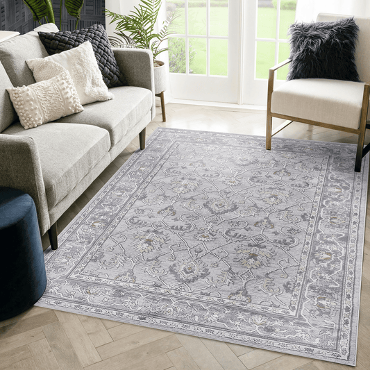 MARFI Collection 6X9 Ivory / Grey / Oriental Area Rug image 1