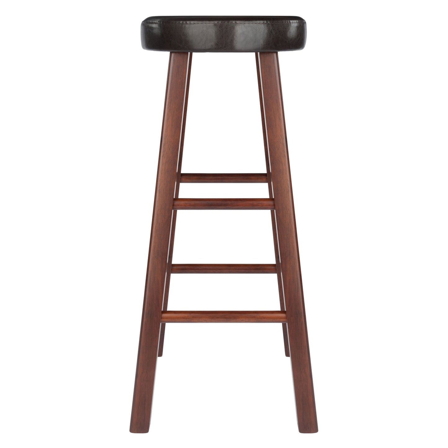 Maria 2-Pc Cushion Seat Bar Stool Set; Espresso & Walnut image 4