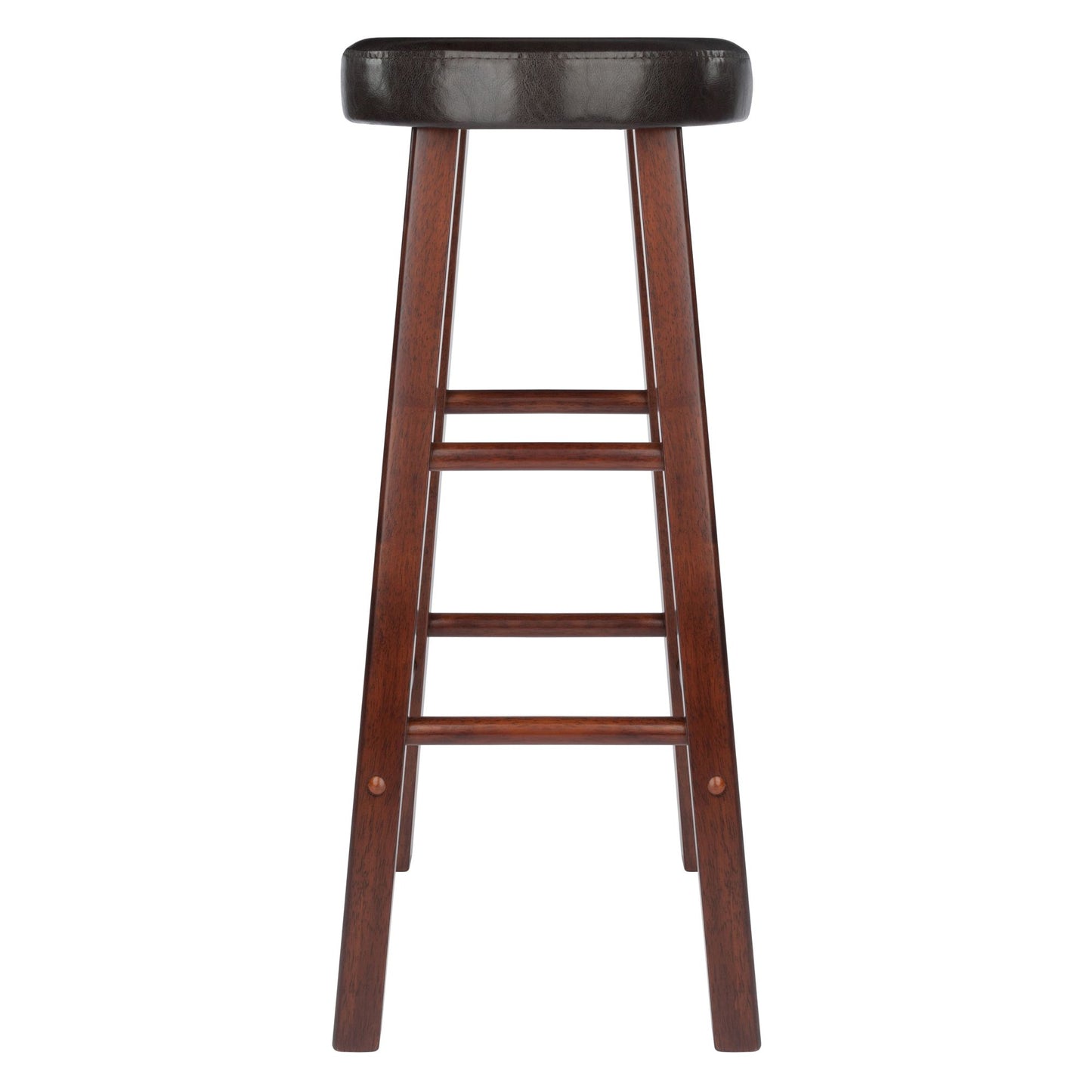 Maria 2-Pc Cushion Seat Bar Stool Set; Espresso & Walnut image 5