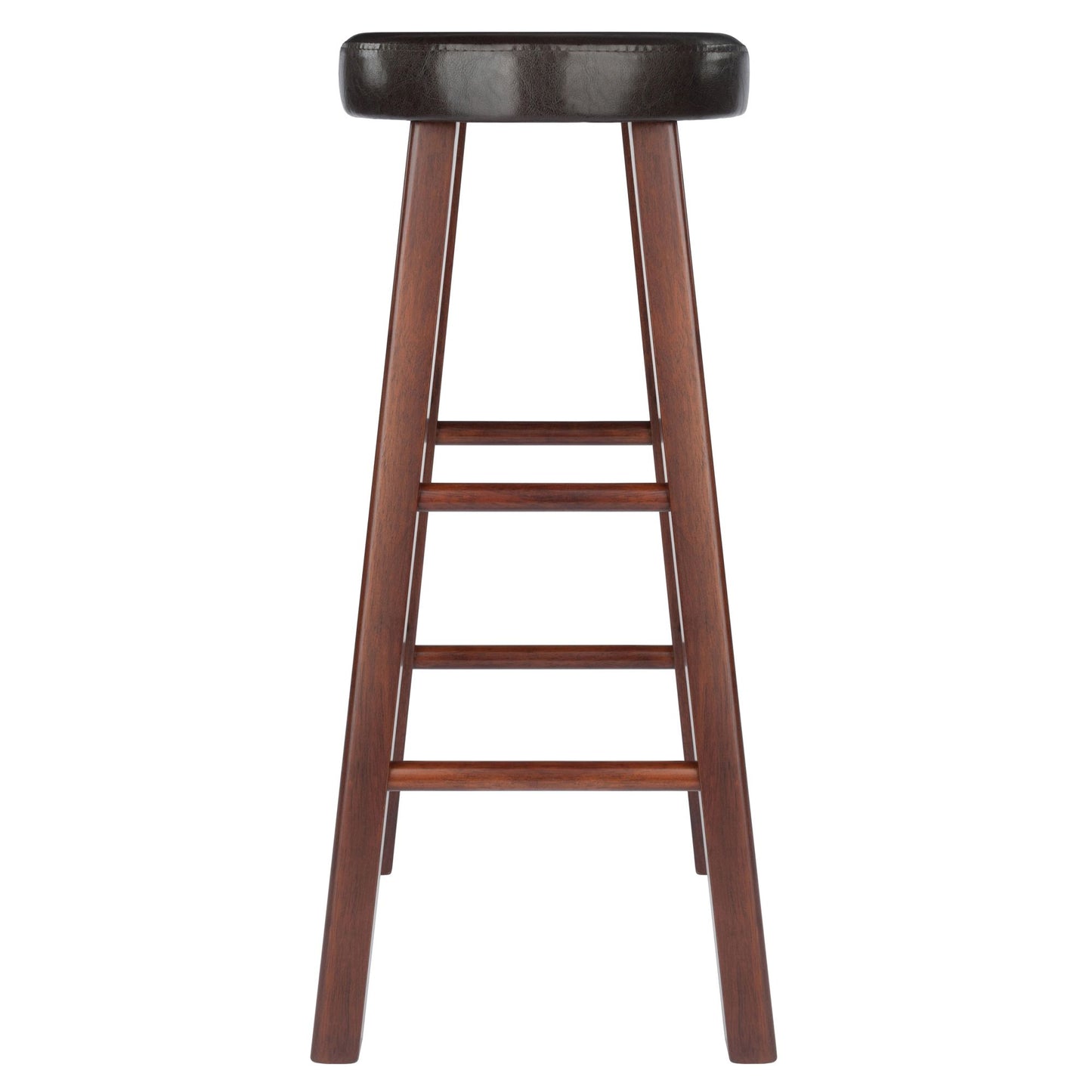 Maria 2-Pc Cushion Seat Bar Stool Set; Espresso & Walnut image 9