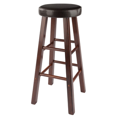 Maria 2-Pc Cushion Seat Bar Stool Set; Espresso & Walnut image 7