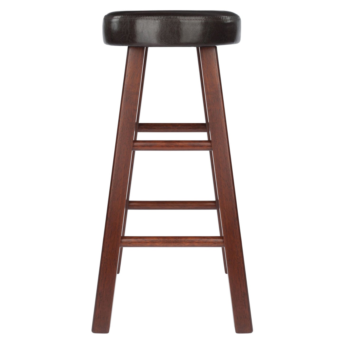 Maria 2-Pc Cushion Seat Counter Stool Set; Espresso & Walnut image 8