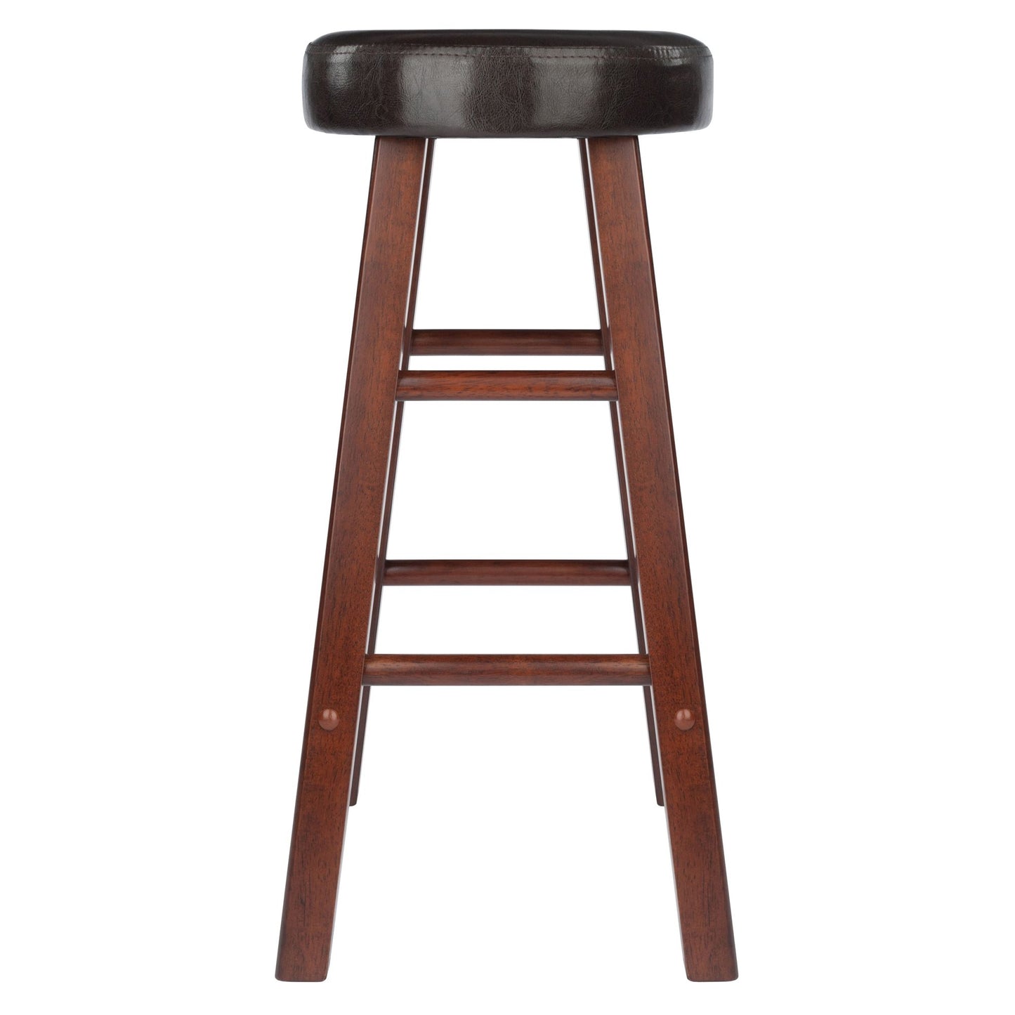 Maria 2-Pc Cushion Seat Counter Stool Set; Espresso & Walnut image 3