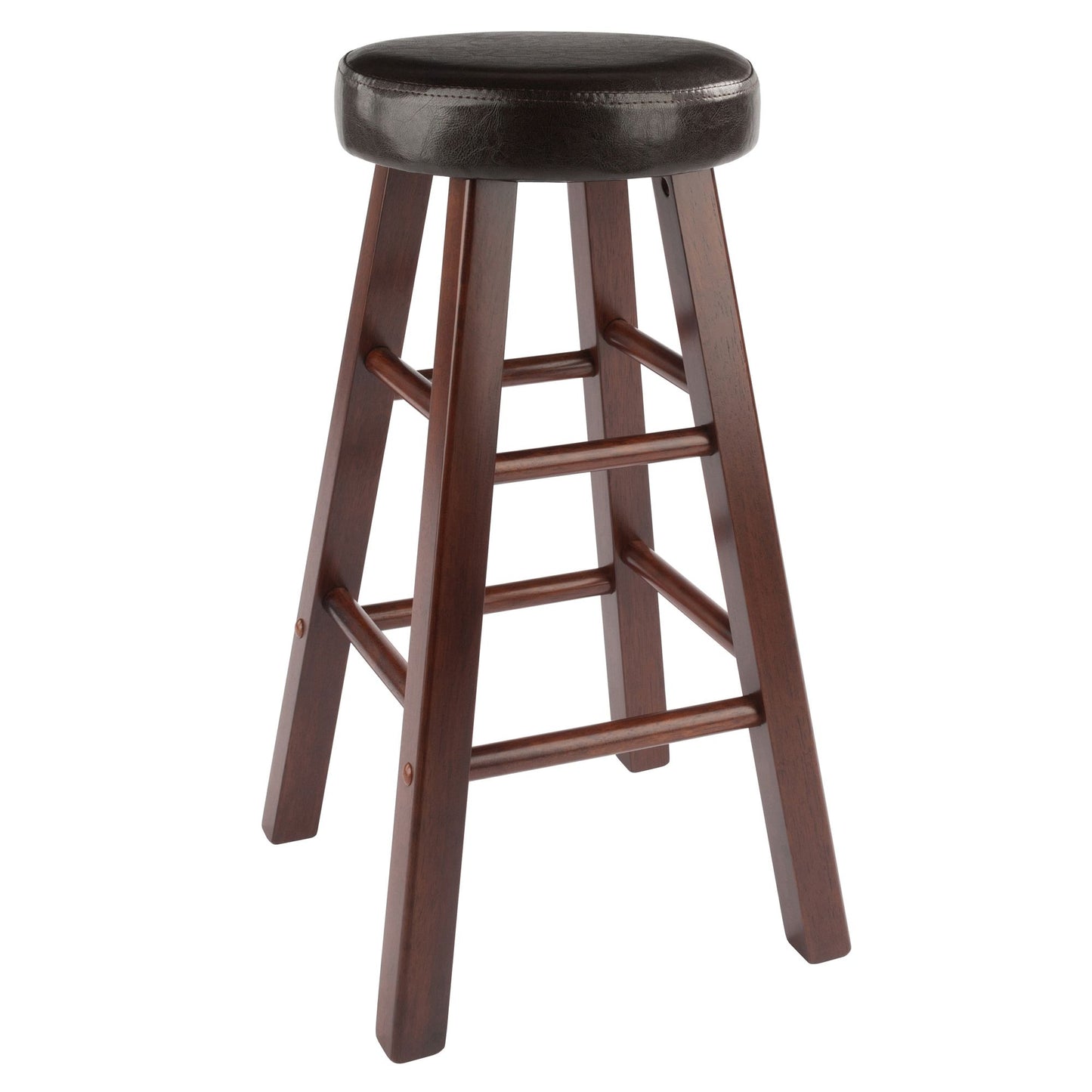 Maria 2-Pc Cushion Seat Counter Stool Set; Espresso & Walnut image 6