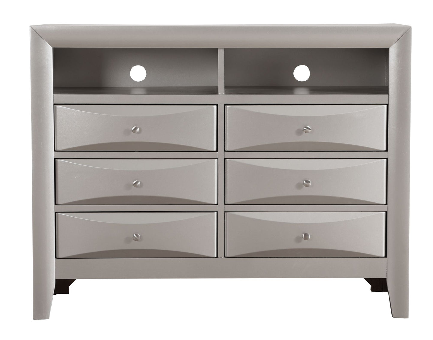 Marilla G1503-TV2 Media Chest , Silver Champagne image 4