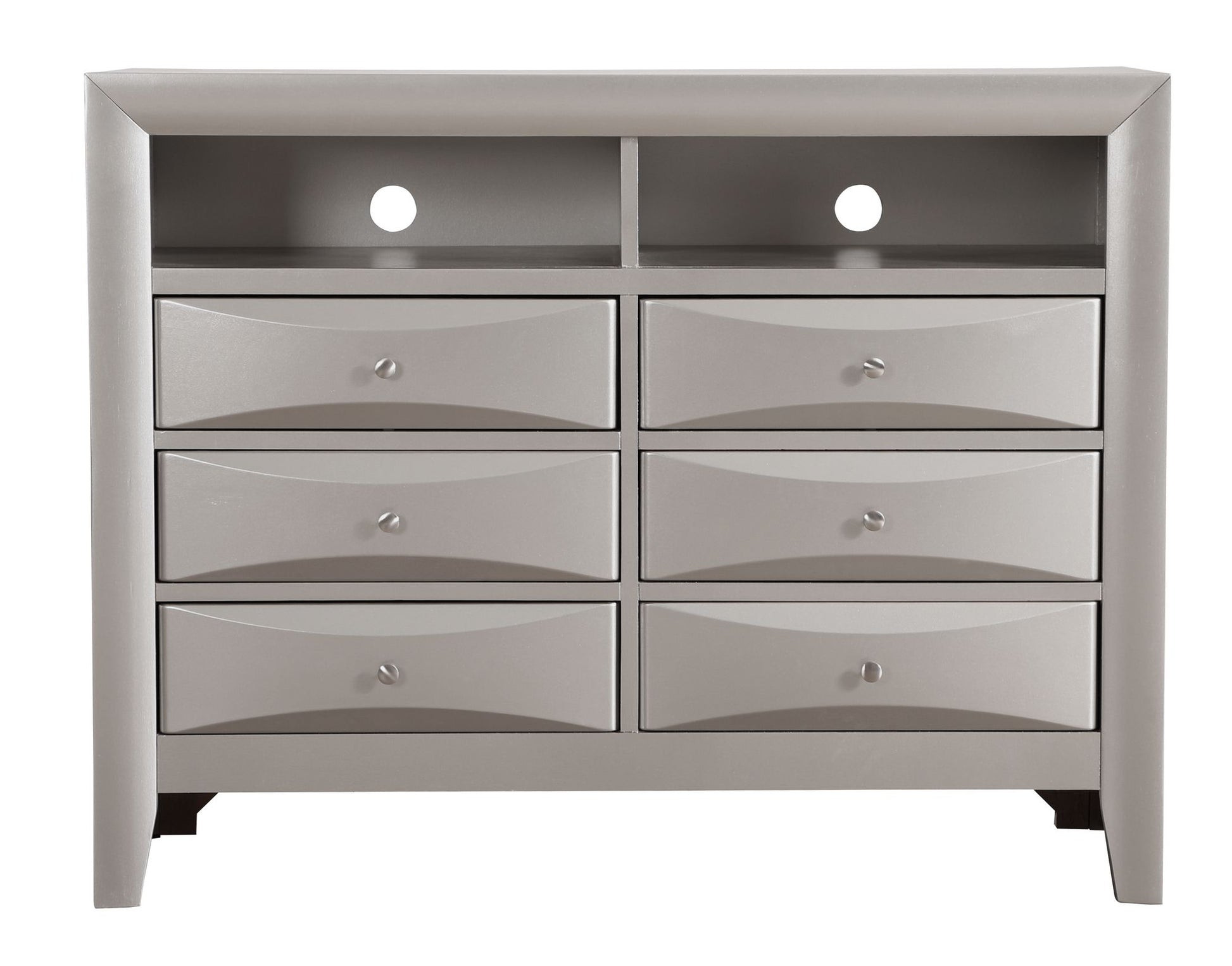 Marilla G1503-TV2 Media Chest , Silver Champagne image 4
