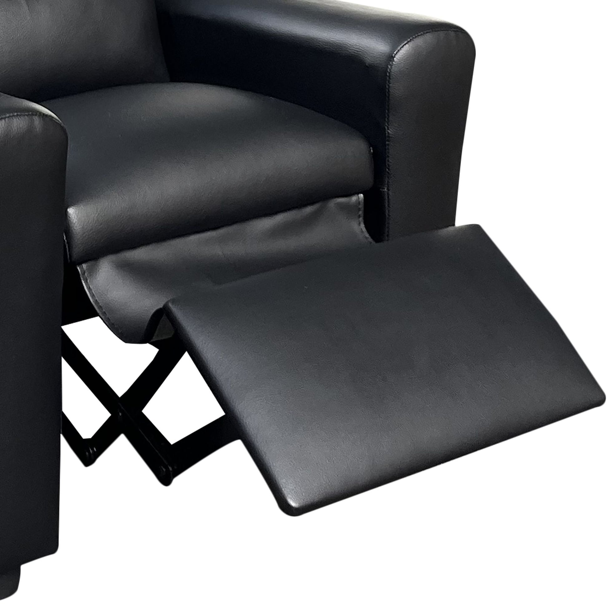 Marisa 23" Black PU Leather Kids Recliner Chair with Cupholder image 5