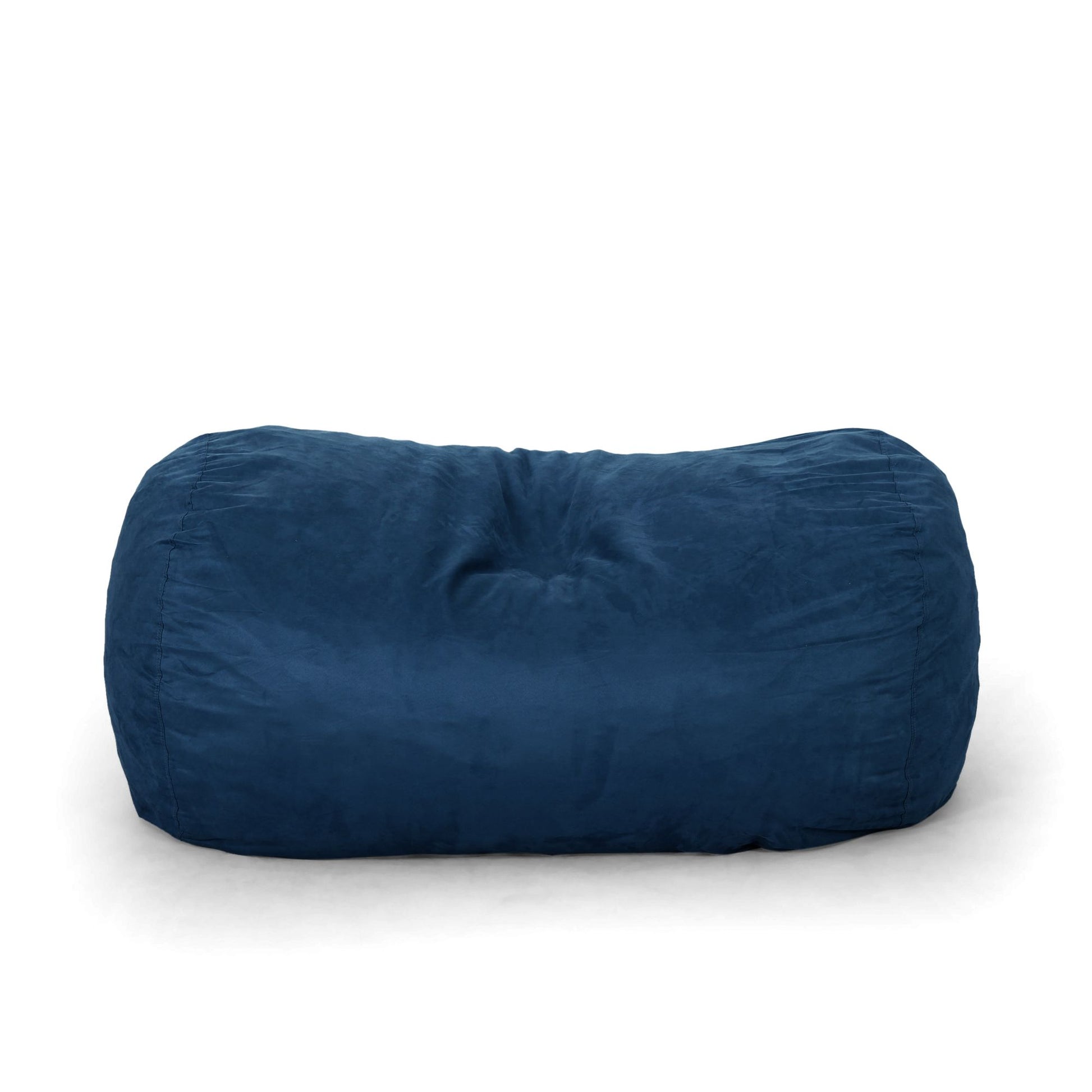 Marlin 6.5 Foot Suede Cylindrical Bean Bag, Midnight Blue image 2