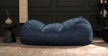 Marlin 6.5 Foot Suede Cylindrical Bean Bag, Midnight Blue image 4