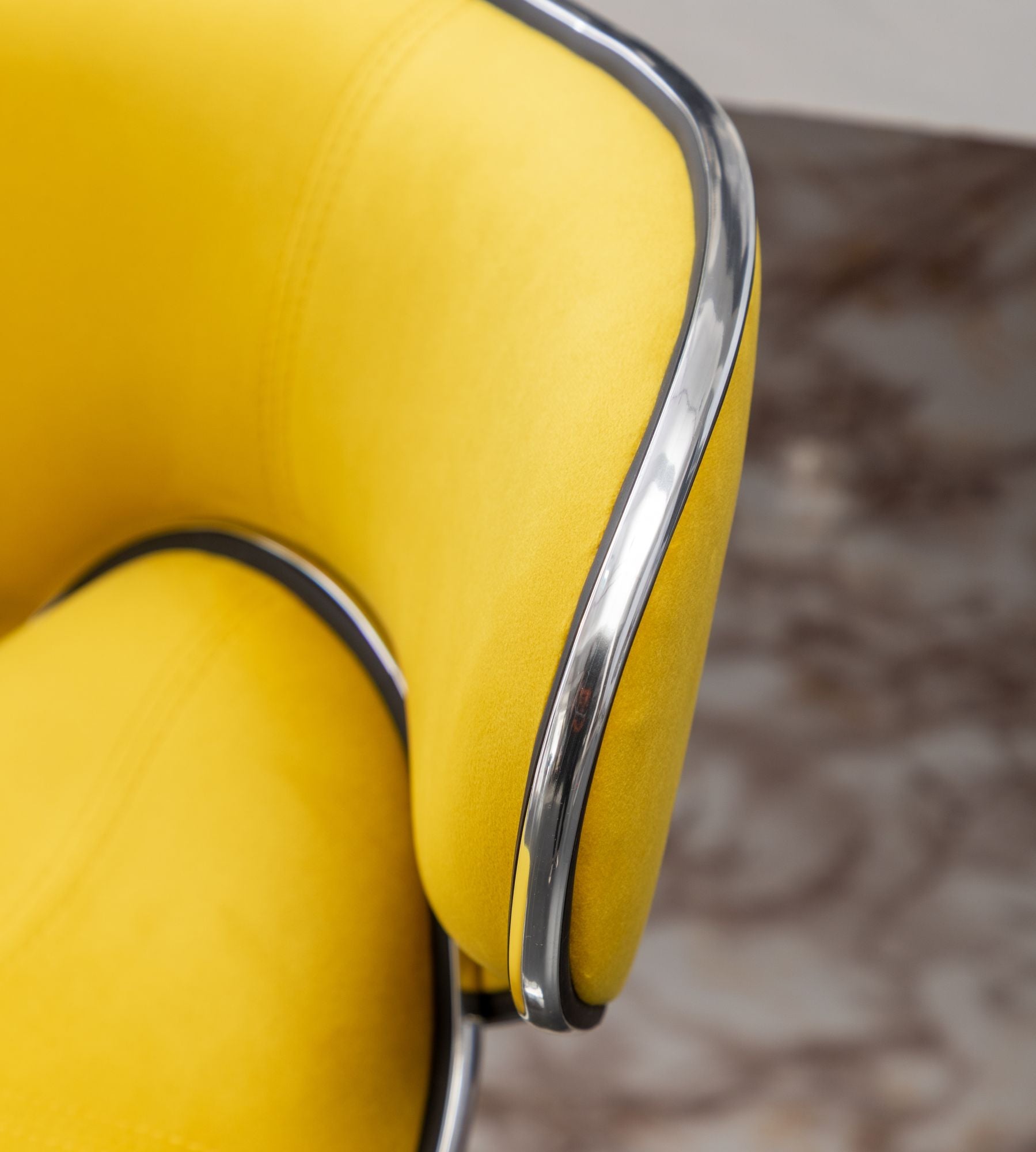 Masaccio Velvet Upholstered Adjustable Swivel Barstool, Set of 2, Yellow image 8