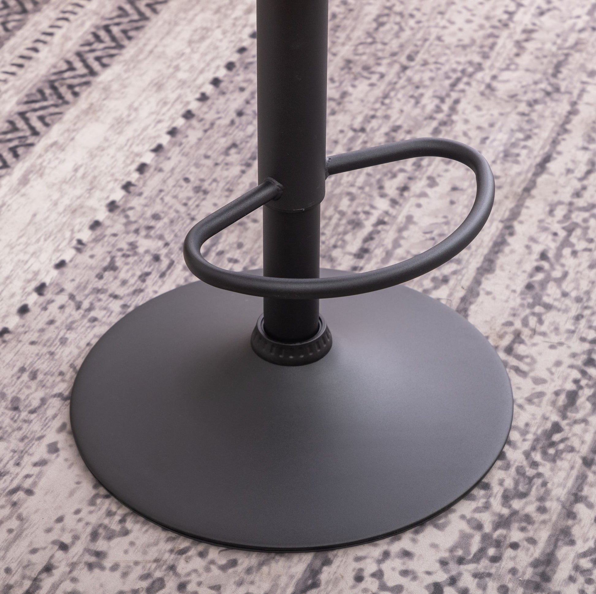 Masaccio Weathered Upholstery Airlift Adjustable Swivel Barstool with Chrome Base, Set of 2, Grey image 9