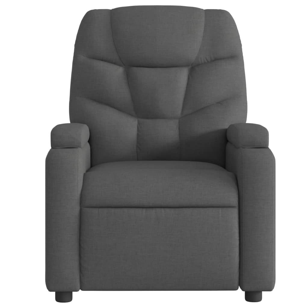 Massage Recliner Chair Dark Gray Fabric image 4
