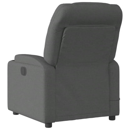 Massage Recliner Chair Dark Gray Fabric image 6