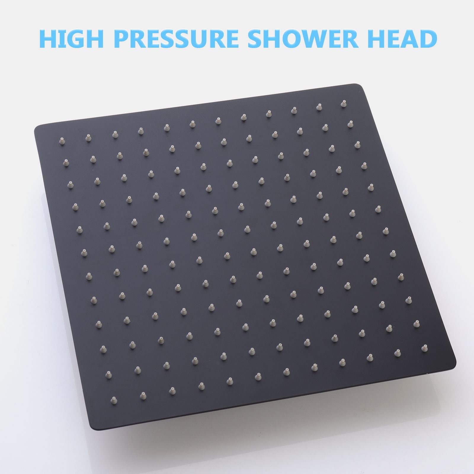 Matte Black 12 inches Rain Shower Faucet Sets with Waterfall Tub Spout and Handheld Shower Head image 6