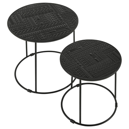 Matte Black 2-Piece Nesting Table image 7