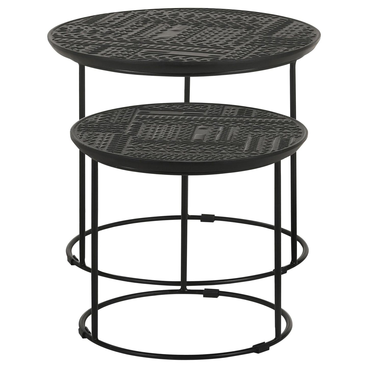 Matte Black 2-Piece Nesting Table image 4