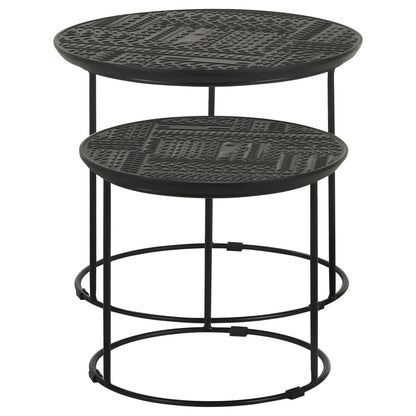 Matte Black 2-Piece Nesting Table image 4