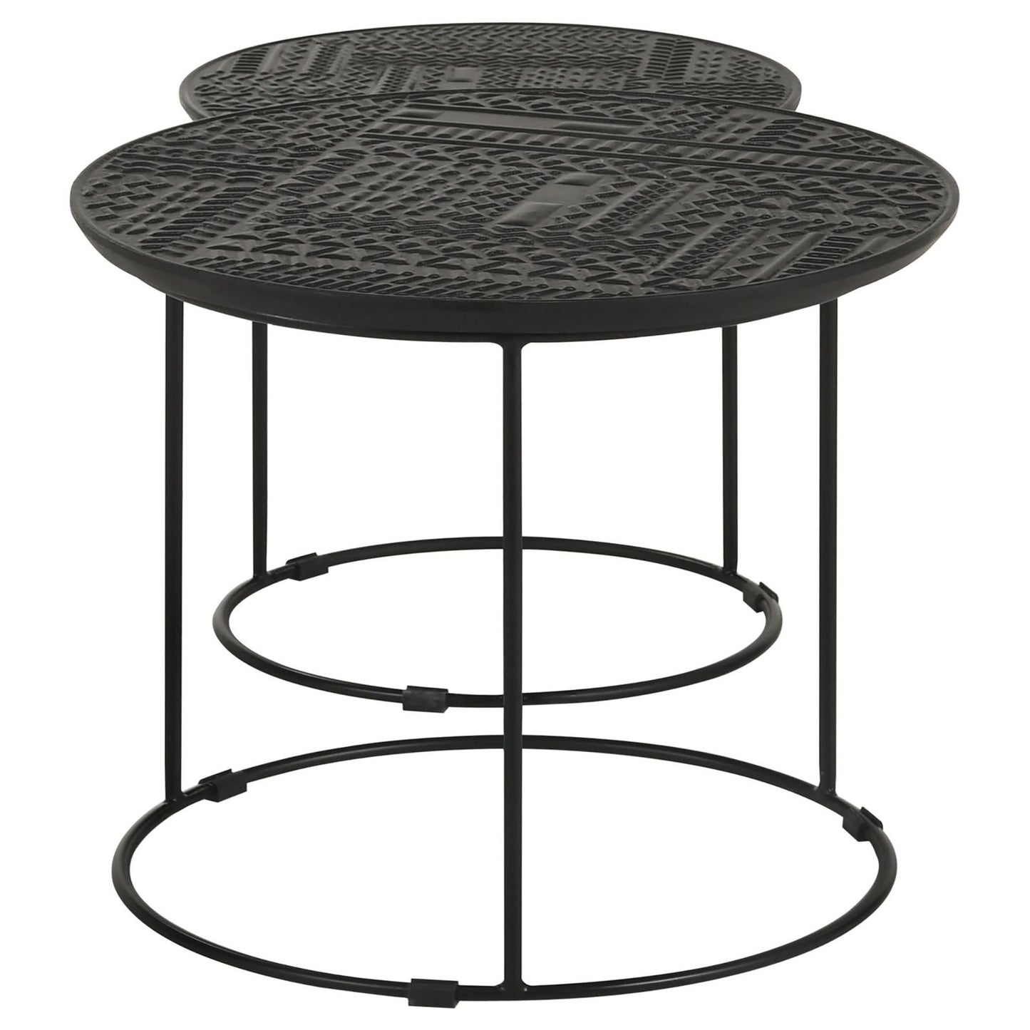 Matte Black 2-Piece Nesting Table image 3