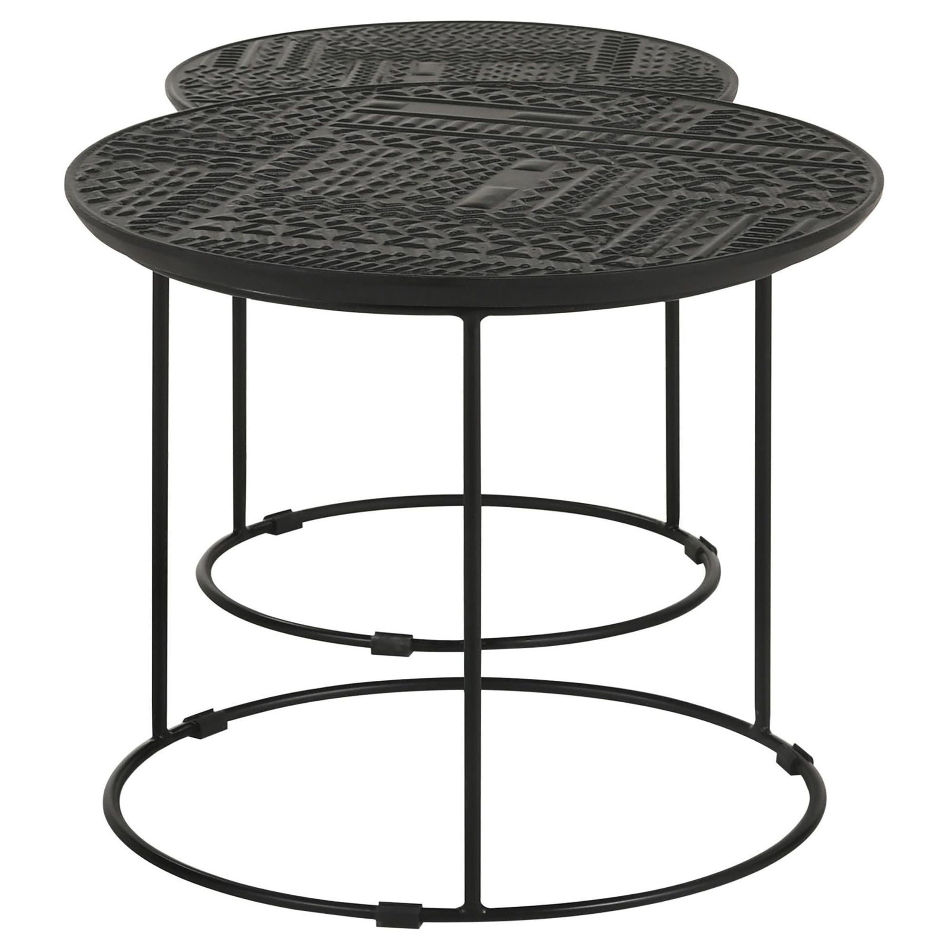 Matte Black 2-Piece Nesting Table image 3