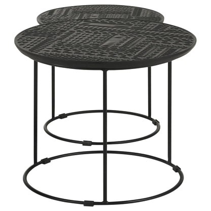 Matte Black 2-Piece Nesting Table image 3