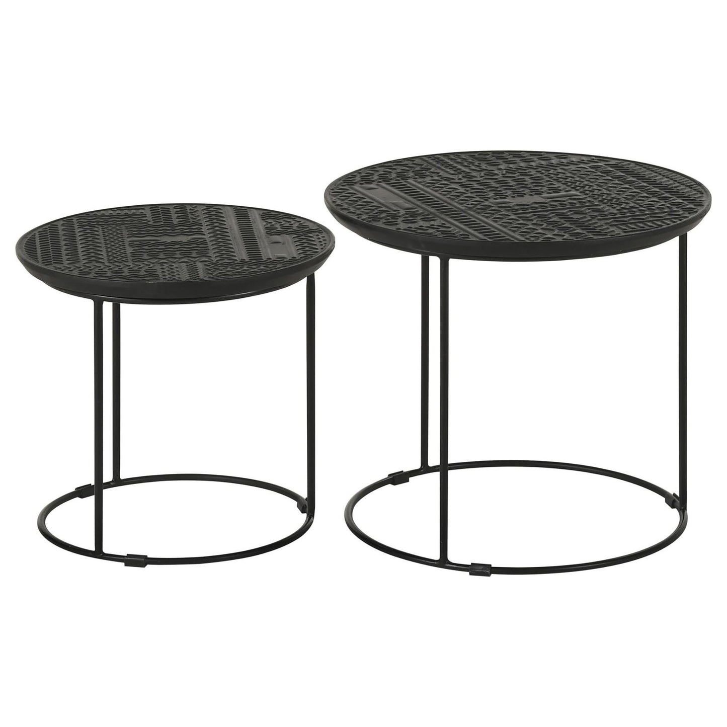 Matte Black 2-Piece Nesting Table image 6