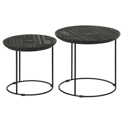 Matte Black 2-Piece Nesting Table image 6