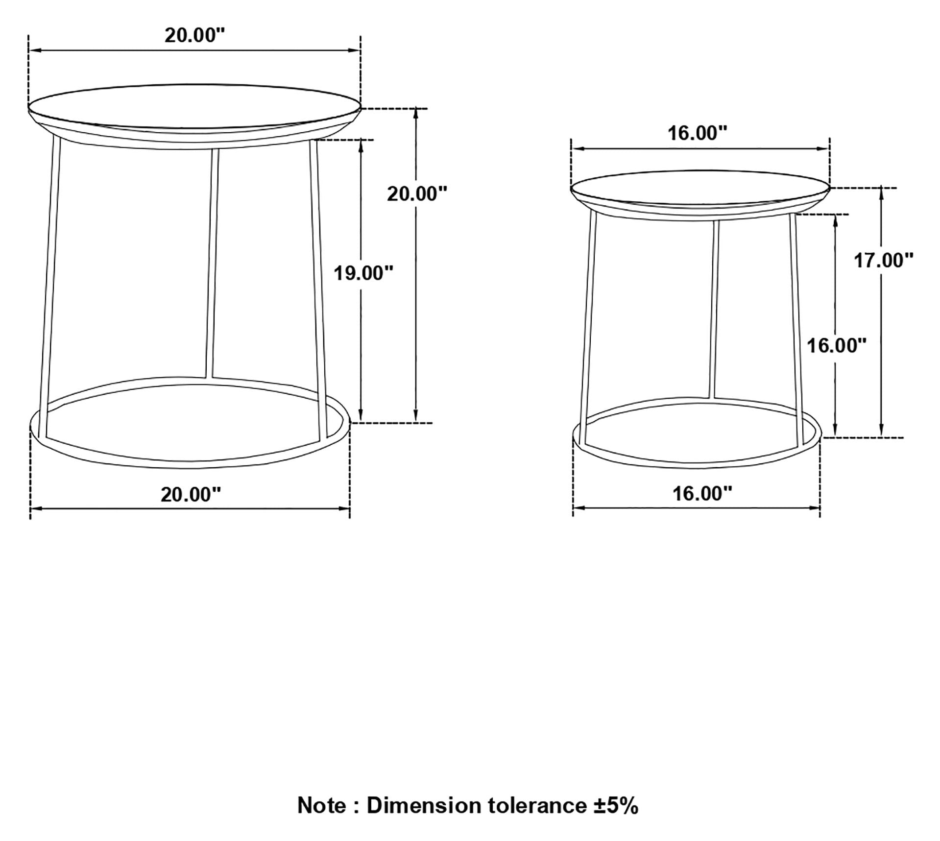 Matte Black 2-Piece Nesting Table image 10