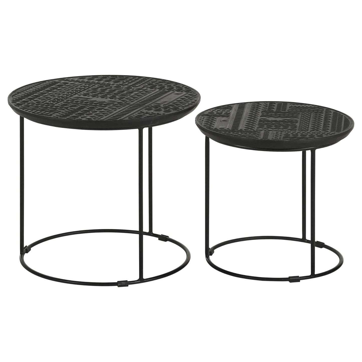 Matte Black 2-Piece Nesting Table image 5
