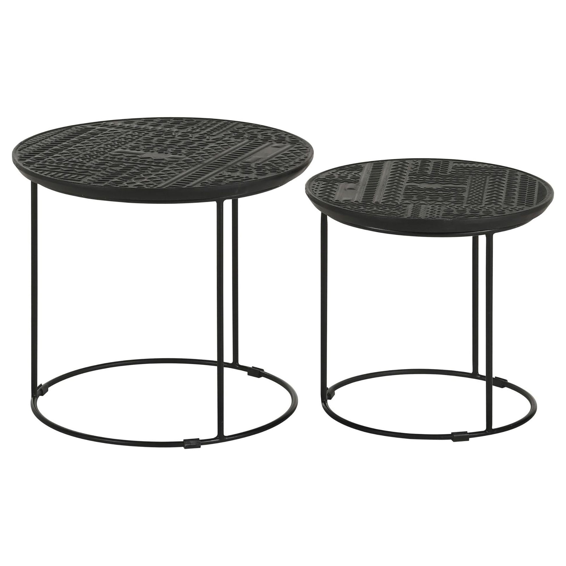 Matte Black 2-Piece Nesting Table image 5