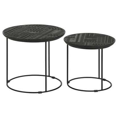 Matte Black 2-Piece Nesting Table image 5