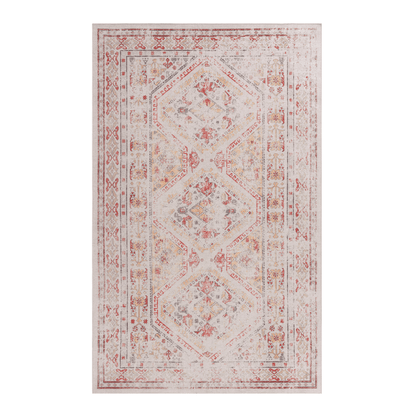 MAVAL Beige Washable Rug 6x9 Area Rug (Beige, 6' x 9') image 2