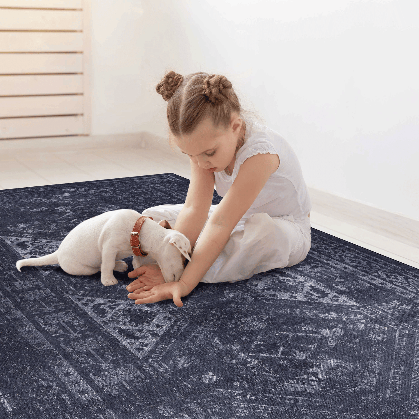 MAVAL Black Washable Rug 2' x 3' Doormat Rug (Black+Gray, 2' x 3') image 4