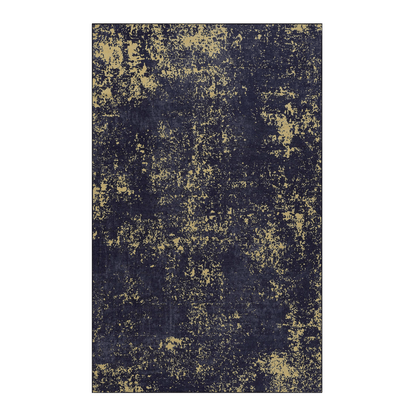 MAVAL Black Washable Rug 6x9 Area Rug (Black+Gold, 6' x 9') image 2