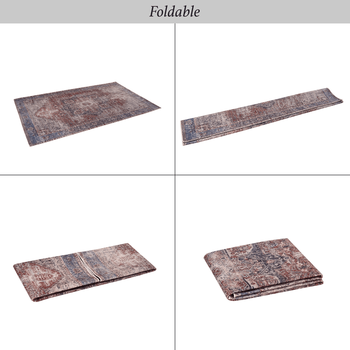 MAVAL Burgundy Washable Rug 4x6 Area Rug (Burgundy, 4' x 6') image 8