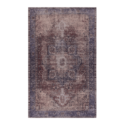 MAVAL Burgundy Washable Rug 4x6 Area Rug (Burgundy, 4' x 6') image 2