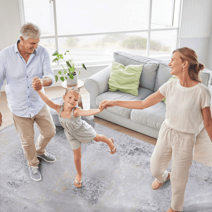 MAVAL Gold Washable Rug 5x8 Area Rug (Gray+Gold, 5' x 8') image 5