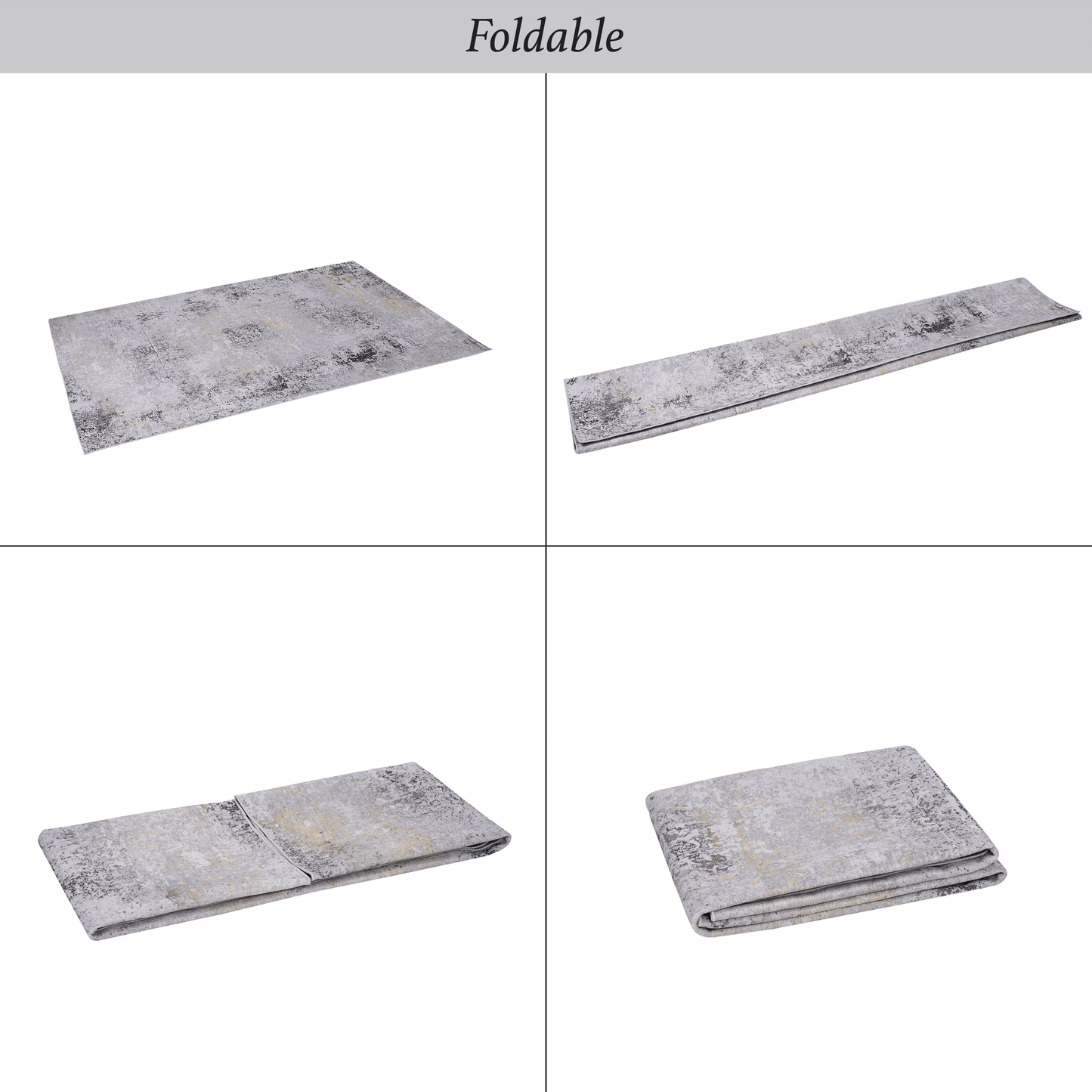 MAVAL Gold Washable Rug 8x10 Area Rug (Gray+Gold, 8' x 10') image 9