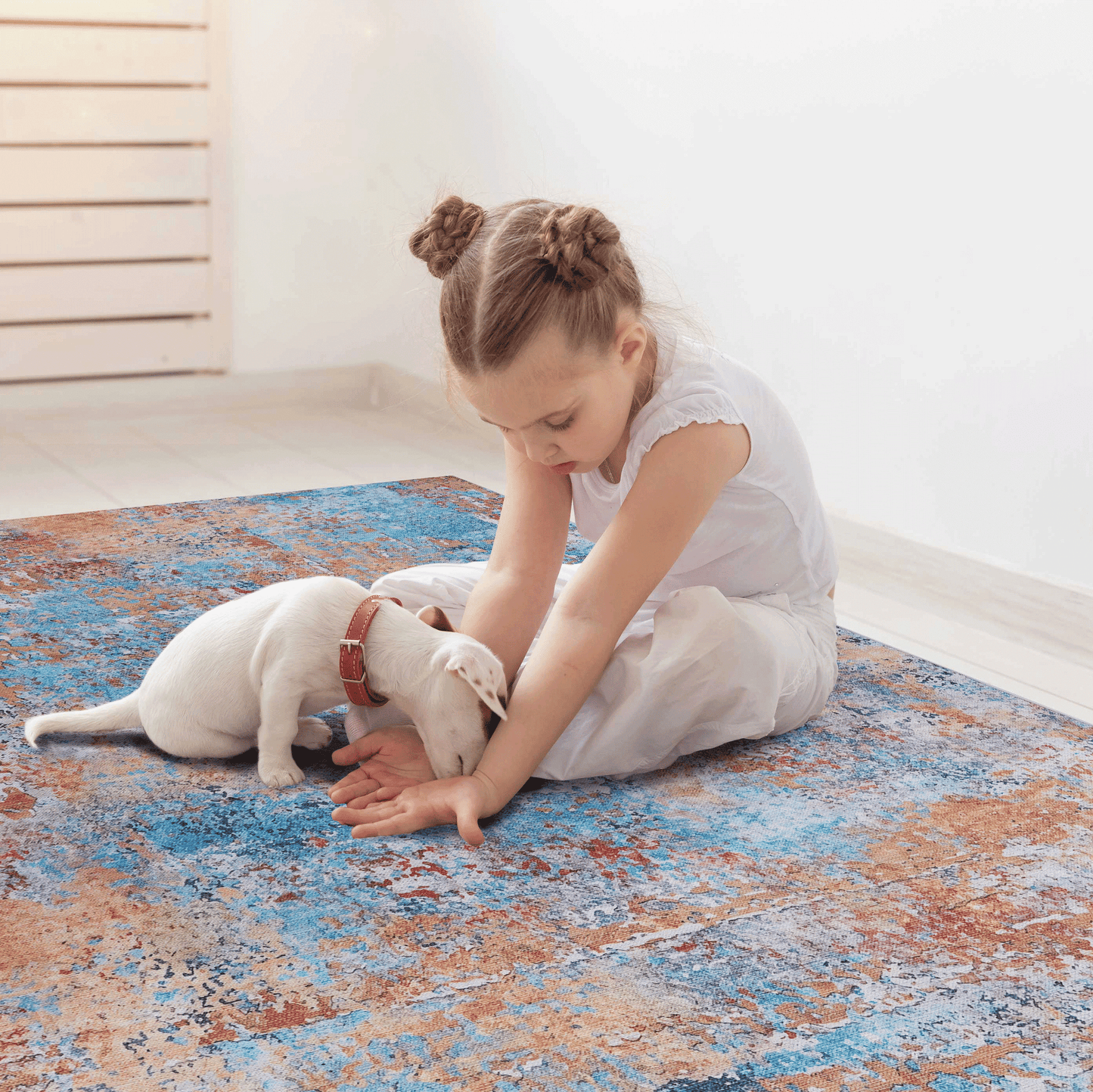 MAVAL Multi Washable Rug 6x9 Area Rug (Multi, 6' x 9') image 6