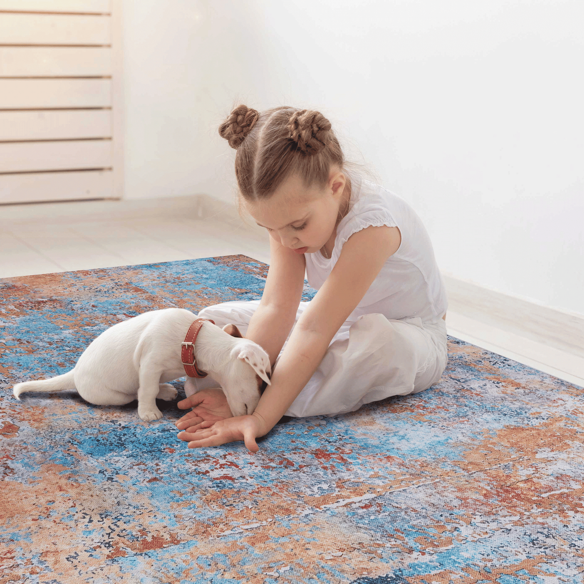 MAVAL Multi Washable Rug 6x9 Area Rug (Multi, 6' x 9') image 6