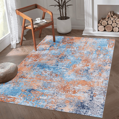 MAVAL Multi Washable Rug 8x10 Area Rug (Multi, 8' x 10') image 1