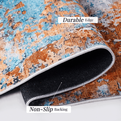 MAVAL Multi Washable Rug 9x12 Area Rug (Multi, 9'x12') image 8