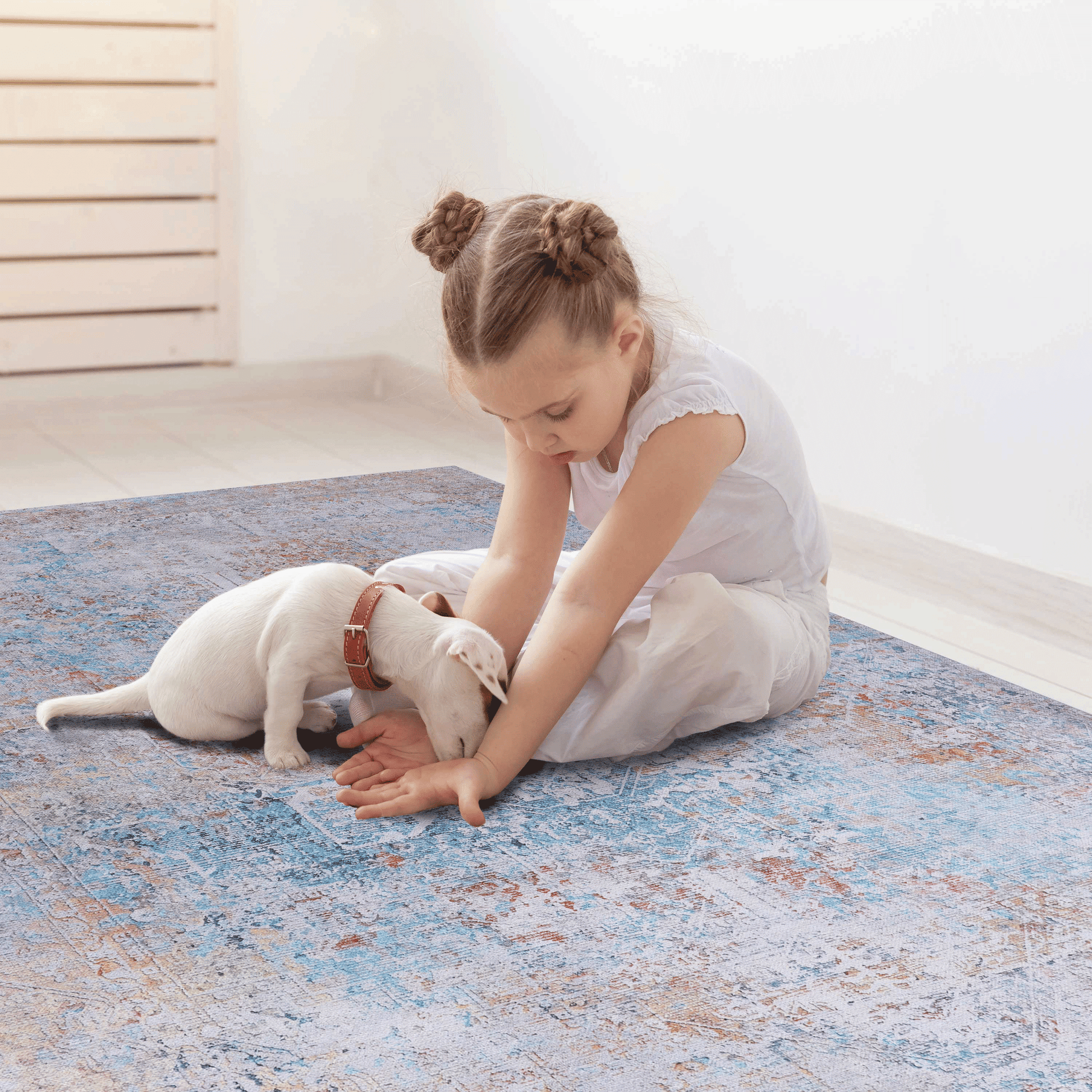 MAVAL Yellow Washable Rug 3x5 Area Rug (Yellow, 3' x 5') image 5
