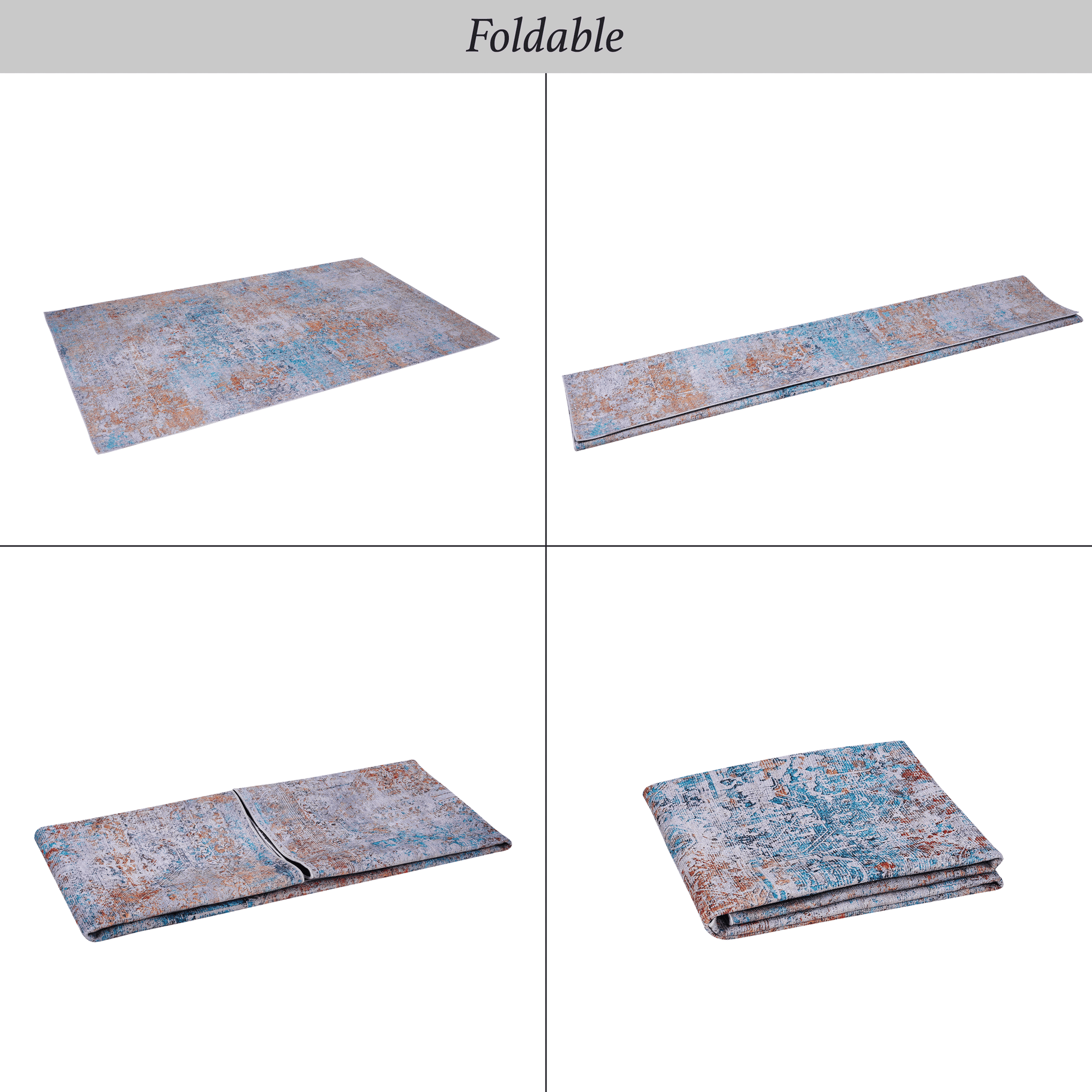 MAVAL Yellow Washable Rug 6x9 Area Rug (Yellow, 6' x 9') image 8