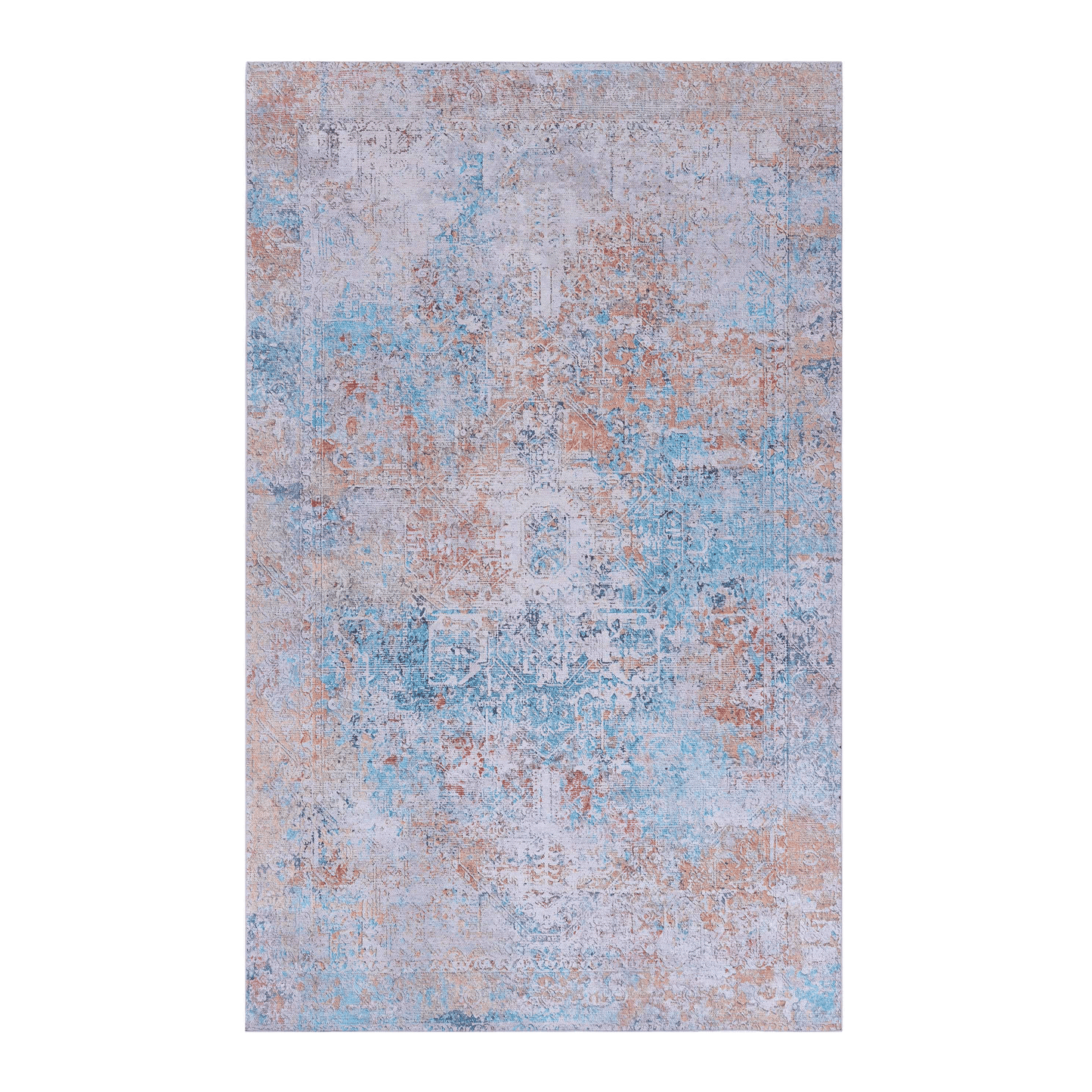MAVAL Yellow Washable Rug 9x12 Area Rug (Yellow, 9'x12') image 2