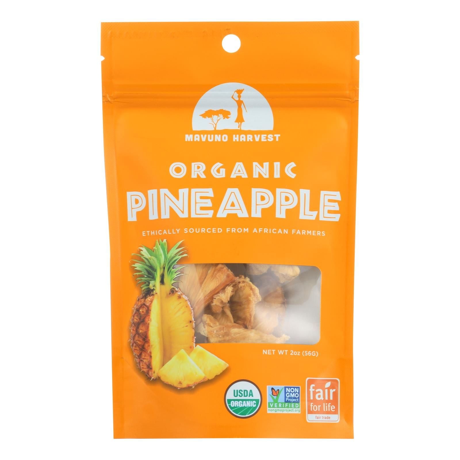 Mavuno Harvest Gluten - Free Dried Pineapple - Case Of 6 - 2 Oz. image 1
