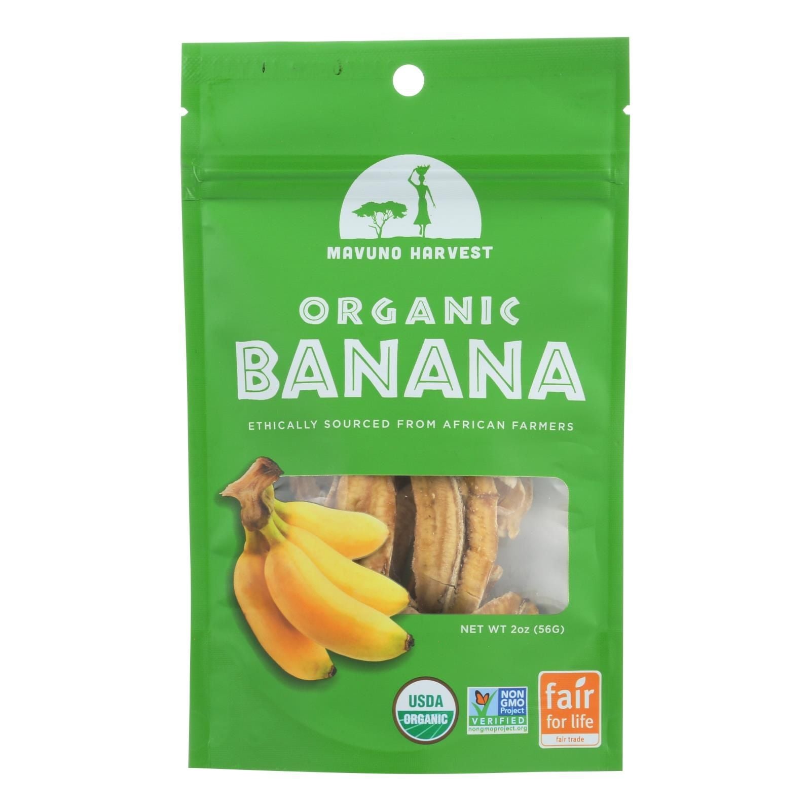 Mavuno Harvest Organic Gluten - Free Dried Banana - Case Of 6 - 2 Oz. image 1