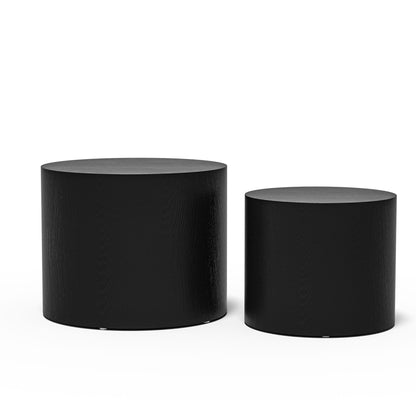 MDF with ash/oak/walnut veneer side table/coffee table/end table/nesting table set of 2 for living room,office,bedroom B image 1