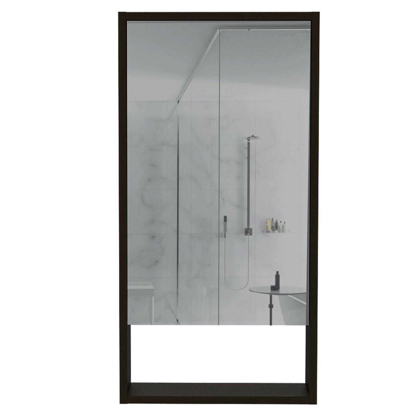 Medicine Cabinet Irvine, One External Shelf, Black Wengue Finish image 7
