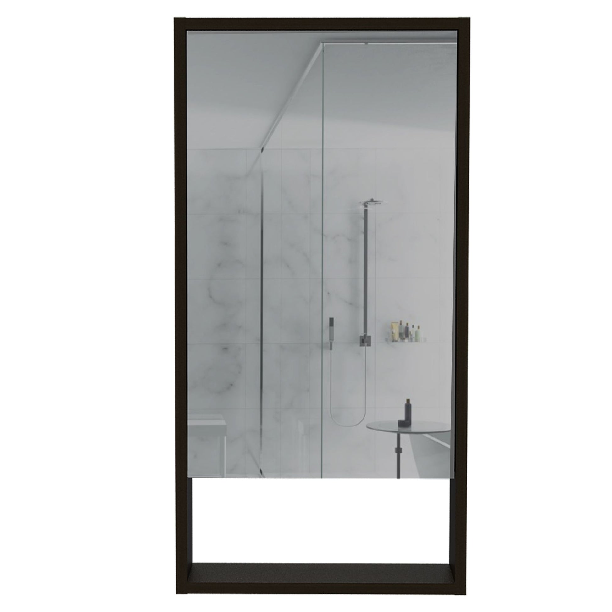 Medicine Cabinet Irvine, One External Shelf, Black Wengue Finish image 7